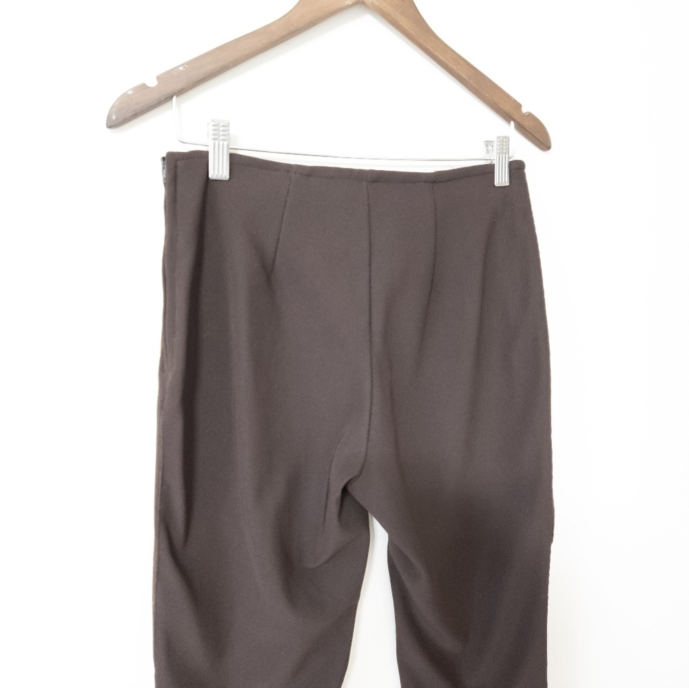Vintage mosskito Y2K flared Leather striped flared Pants size Medium - Picture 6 of 7